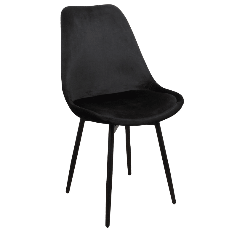 Loods XL Leaf chair velvet – zwart | OUTLET