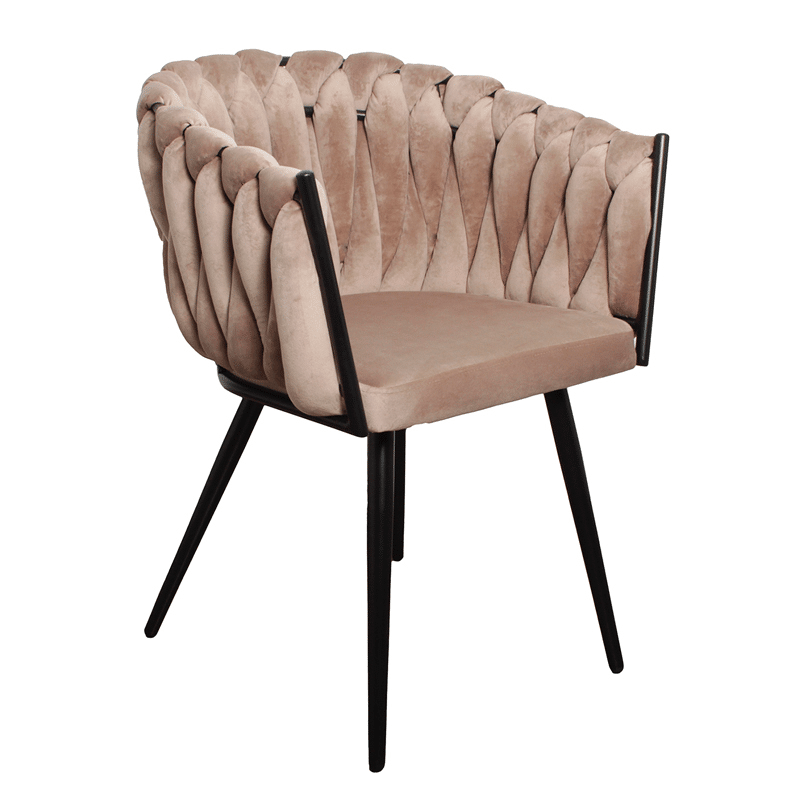 Loods XL Wave chair velvet - zand