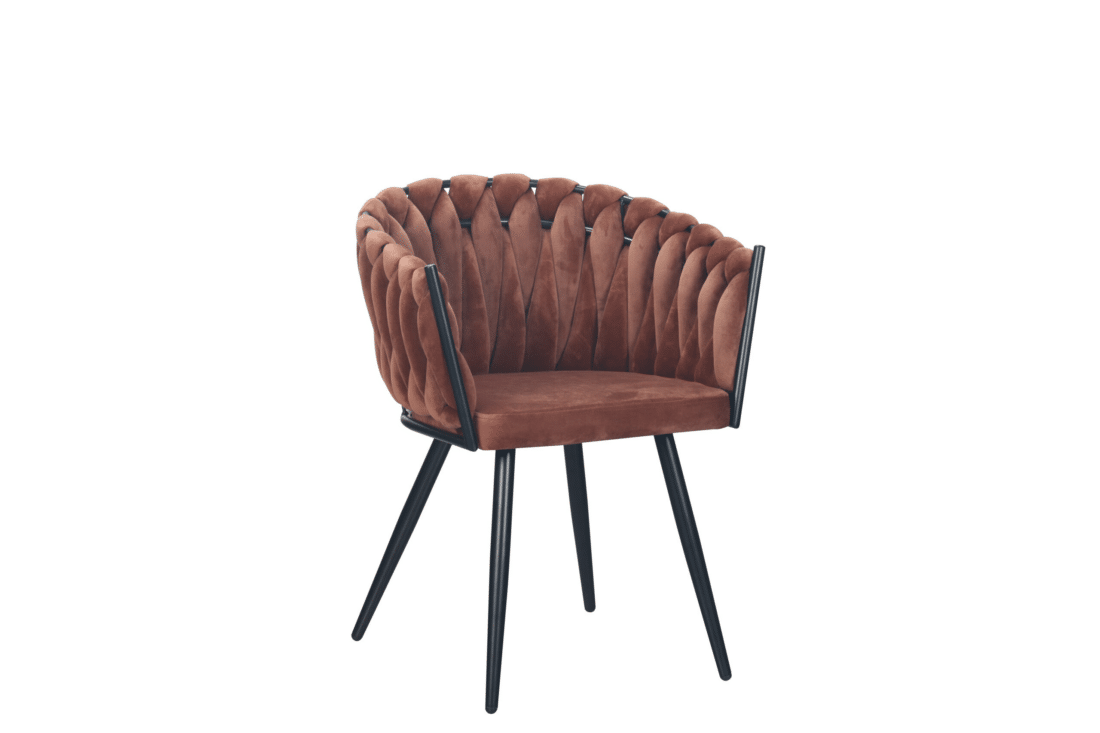 Loods XL Wave chair velvet - koper