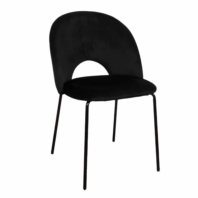 Loods XL Chair cave velvet - zwart | OUTLET