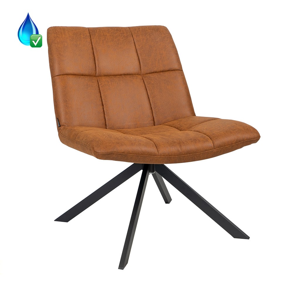 Loods XL Fauteuil Eevi eco-leer cognac