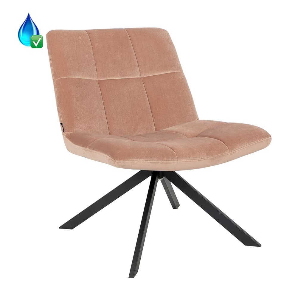 Loods XL Fauteuil Eevi roze velvet