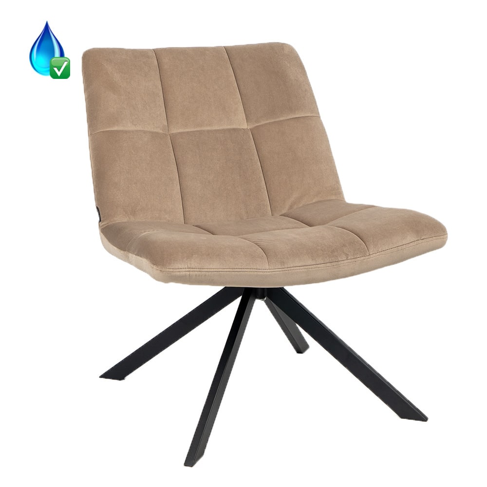 Loods XL Fauteuil Eevi taupe velvet