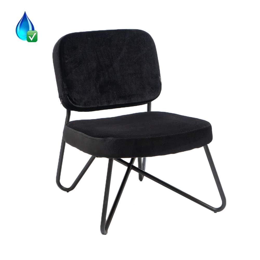 Loods XL Fauteuil Julia zwart velvet