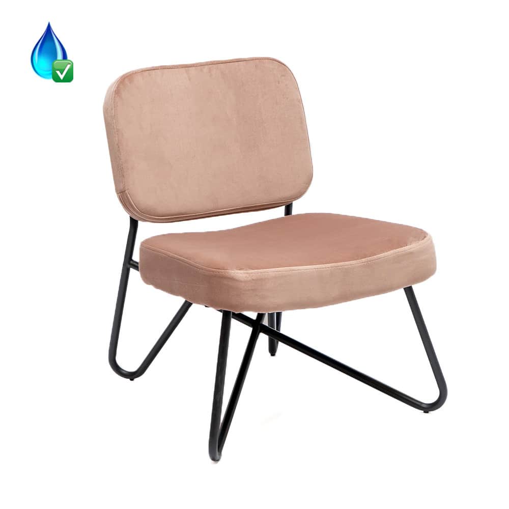 Loods XL Fauteuil Julia roze velvet