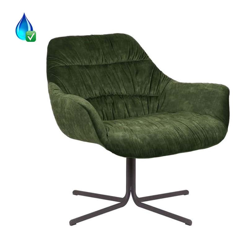 Loods XL Fauteuil Lizzy donkergroen velvet