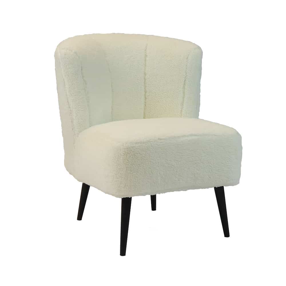 Loods XL Fauteuil Lyla wit teddy