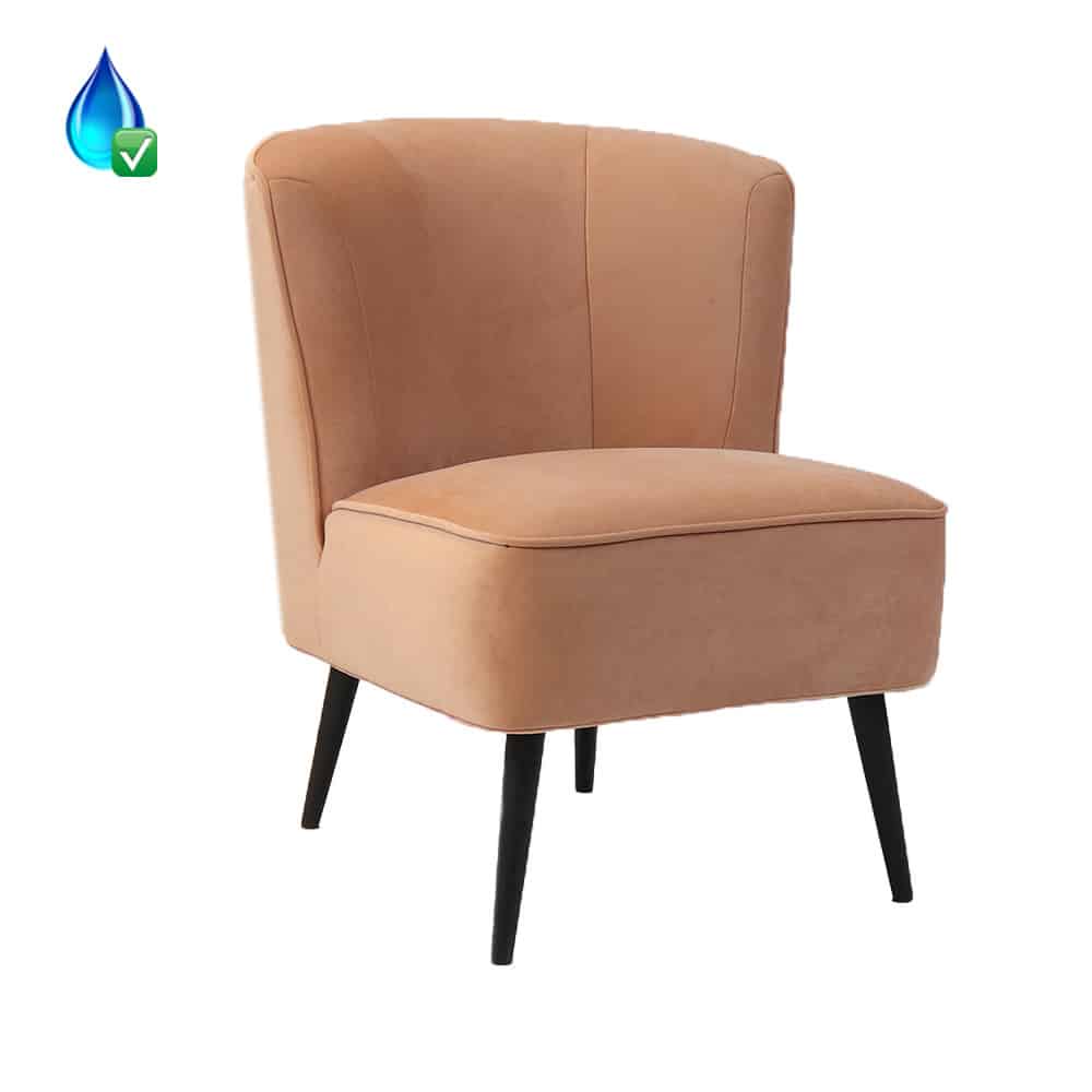 Loods XL Fauteuil Lyla roze velvet