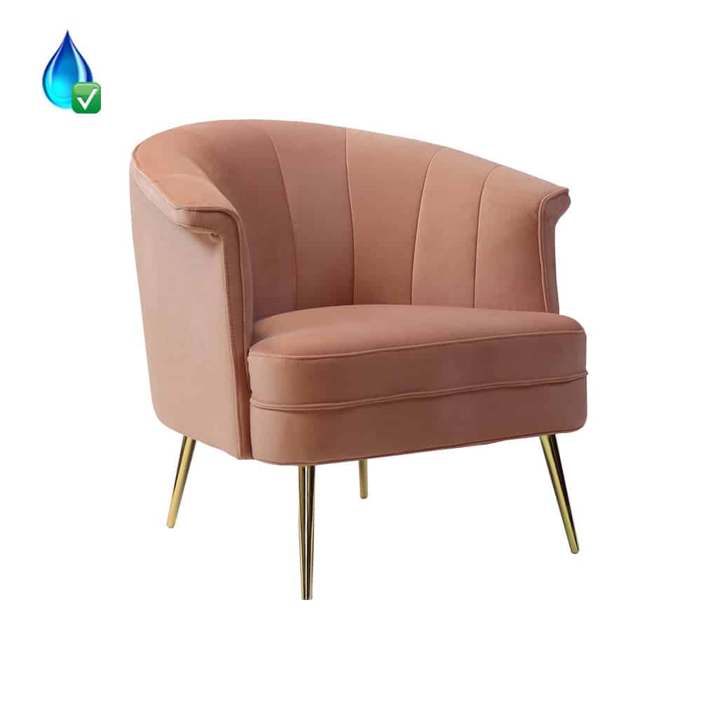 Loods XL Fauteuil Amy roze velvet