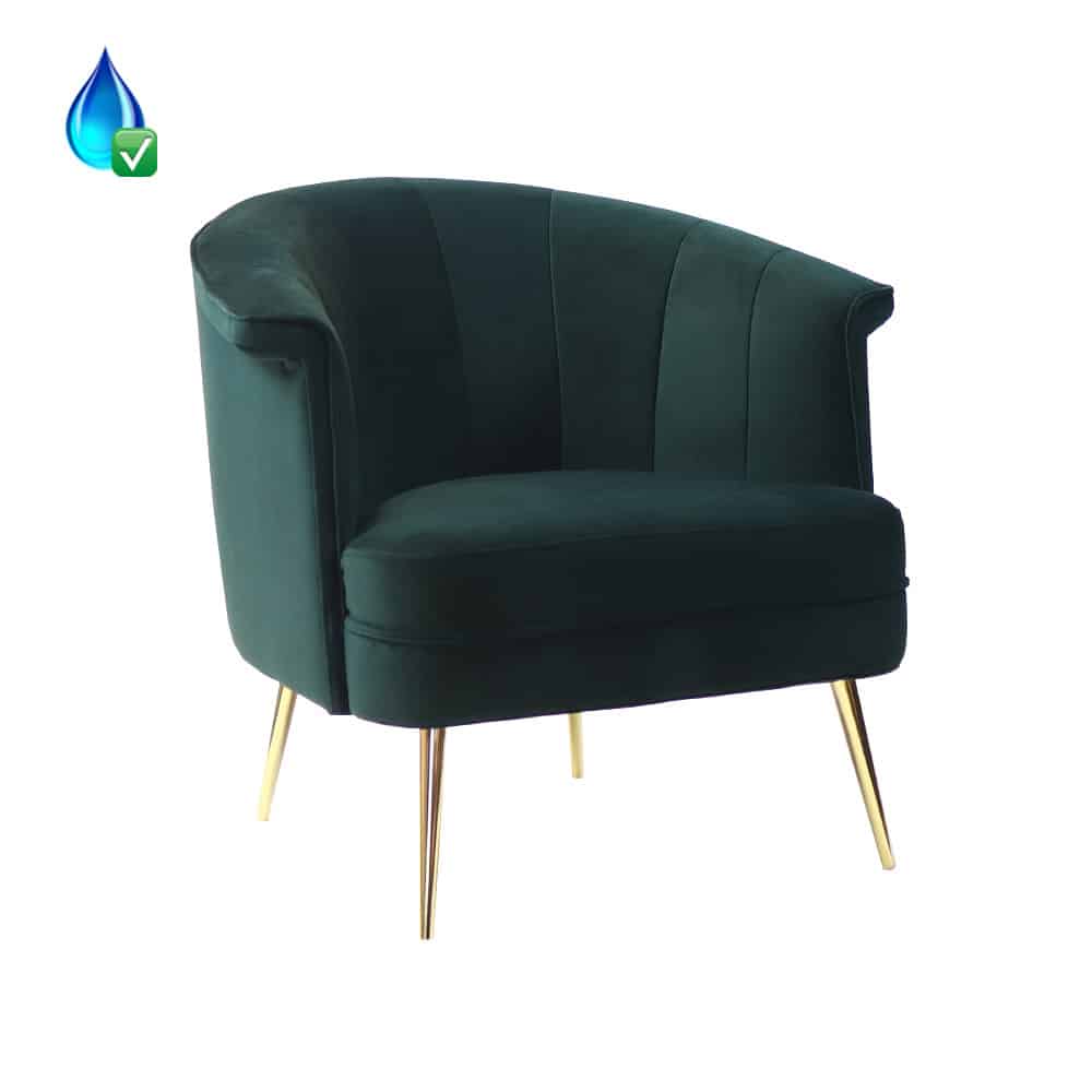 Loods XL Fauteuil Amy donkergroen velvet