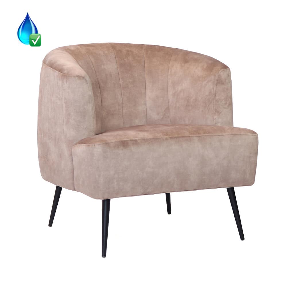 Loods XL Fauteuil Billy taupe velvet