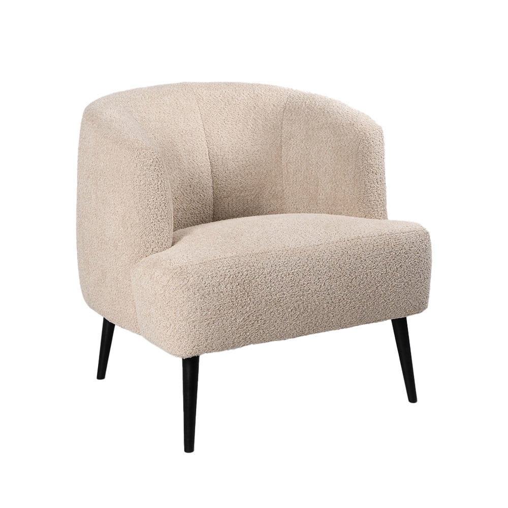 Loods XL Fauteuil Nora taupe bouclé