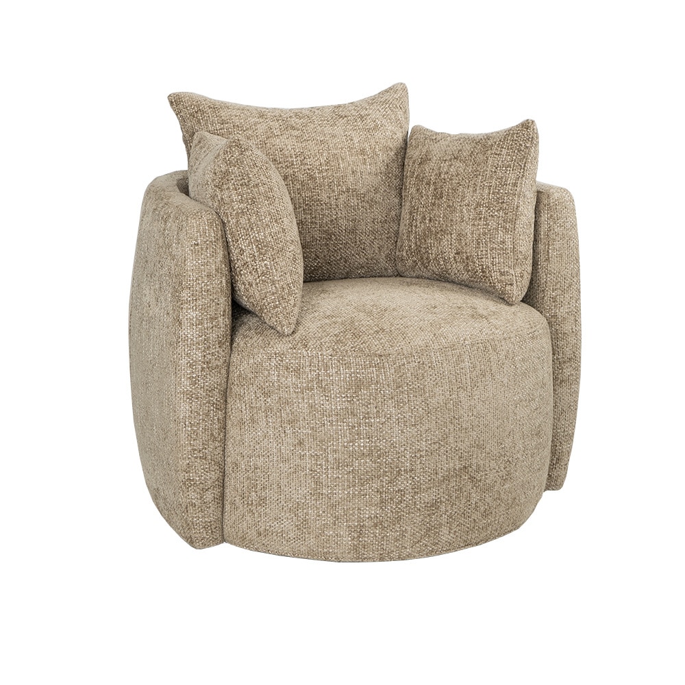 Loods XL Fauteuil Ruby taupe chenille