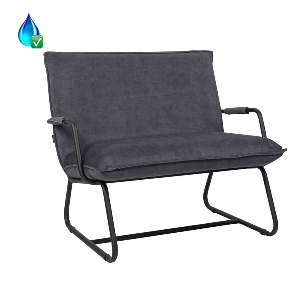 Loods XL Fauteuil Ohio zwart velvet