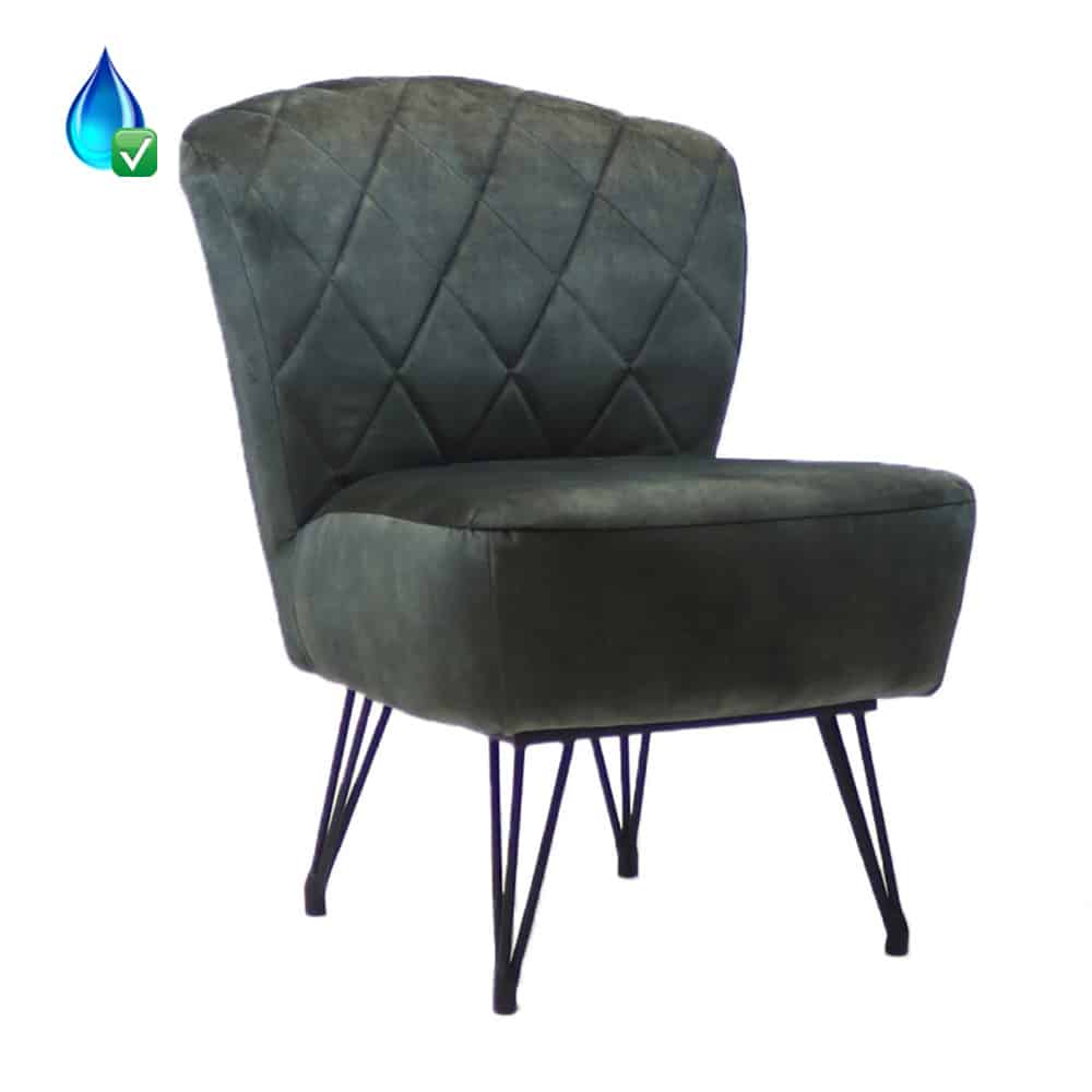 Loods XL Fauteuil Else donkergroen velvet