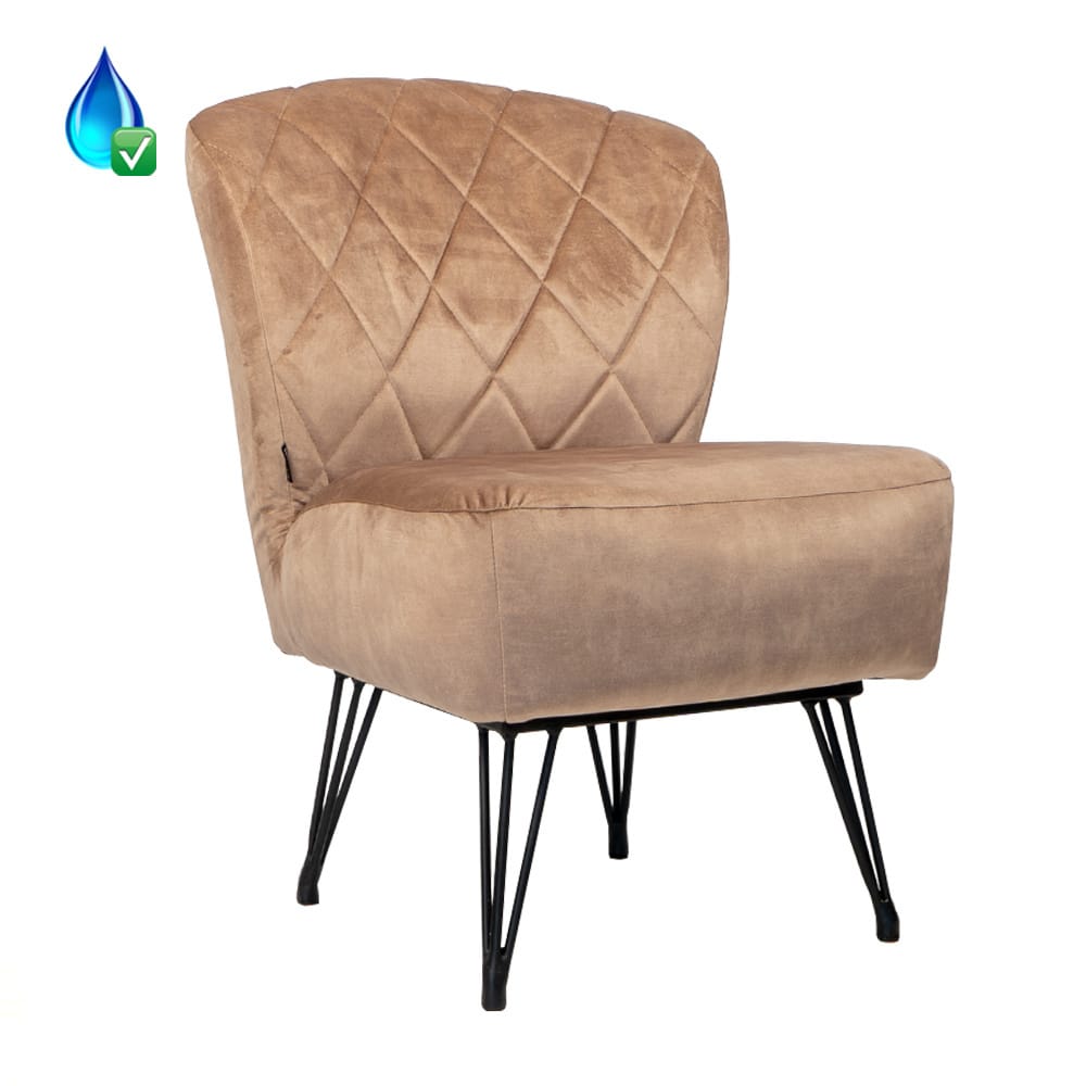 Loods XL Fauteuil Else taupe velvet