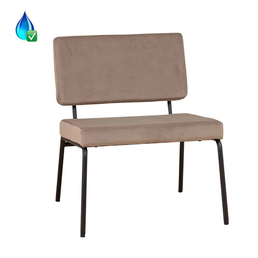 Loods XL Fauteuil Espen taupe velvet