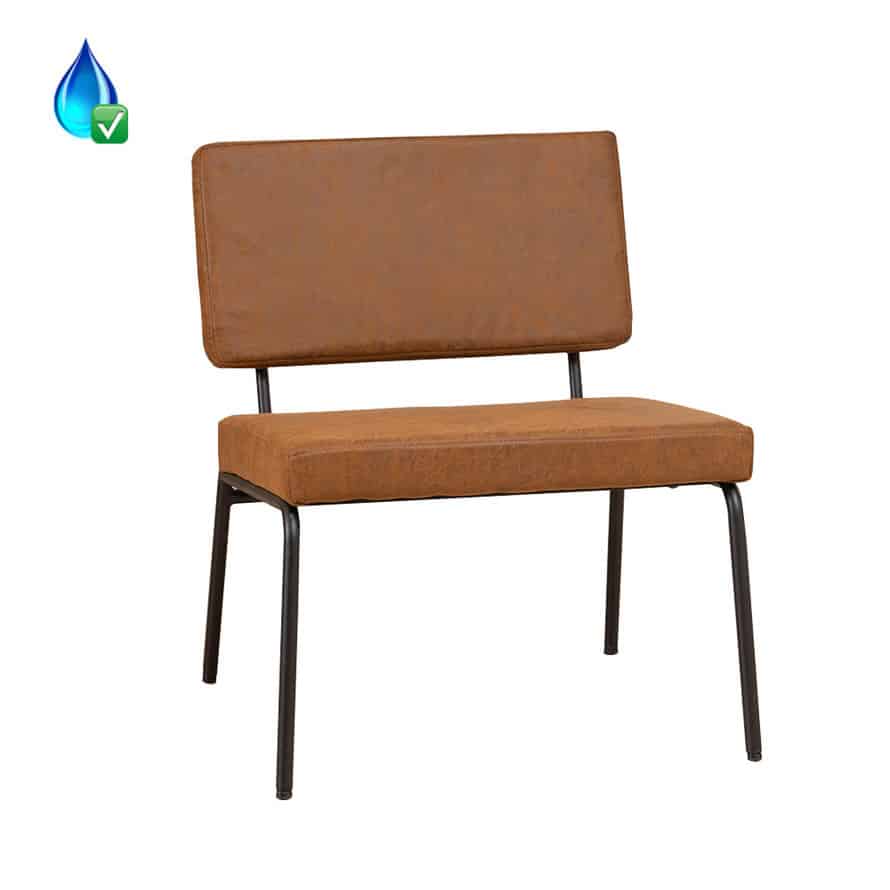 Loods XL Fauteuil Espen cognac eco-leer