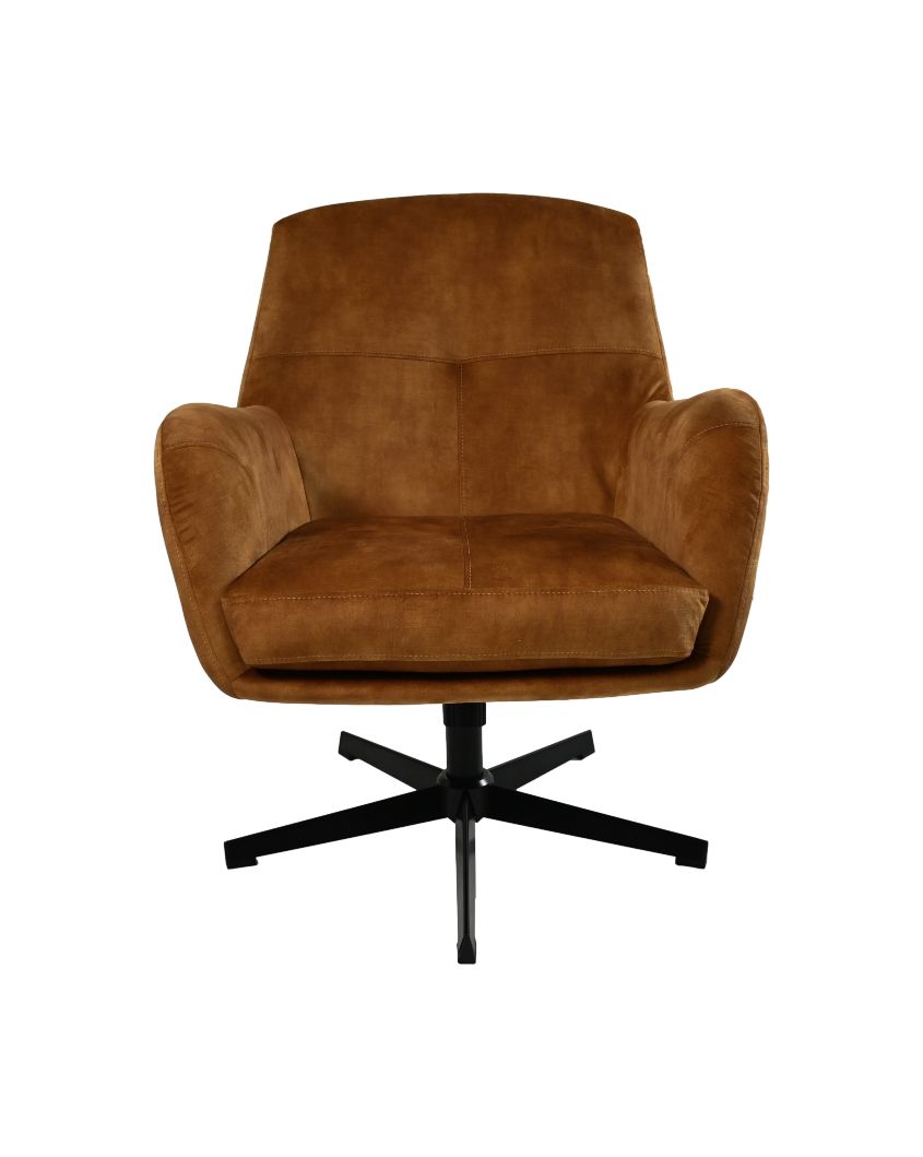 Loods XL Fauteuil Cleveland goud/zwart polyester