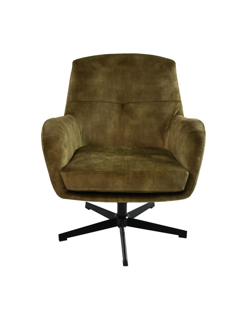 Loods XL Fauteuil Cleveland groen/zwart polyester