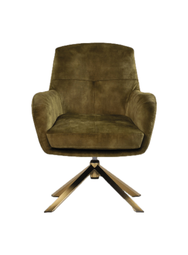 Loods XL Fauteuil Cleveland groen/goud polyester