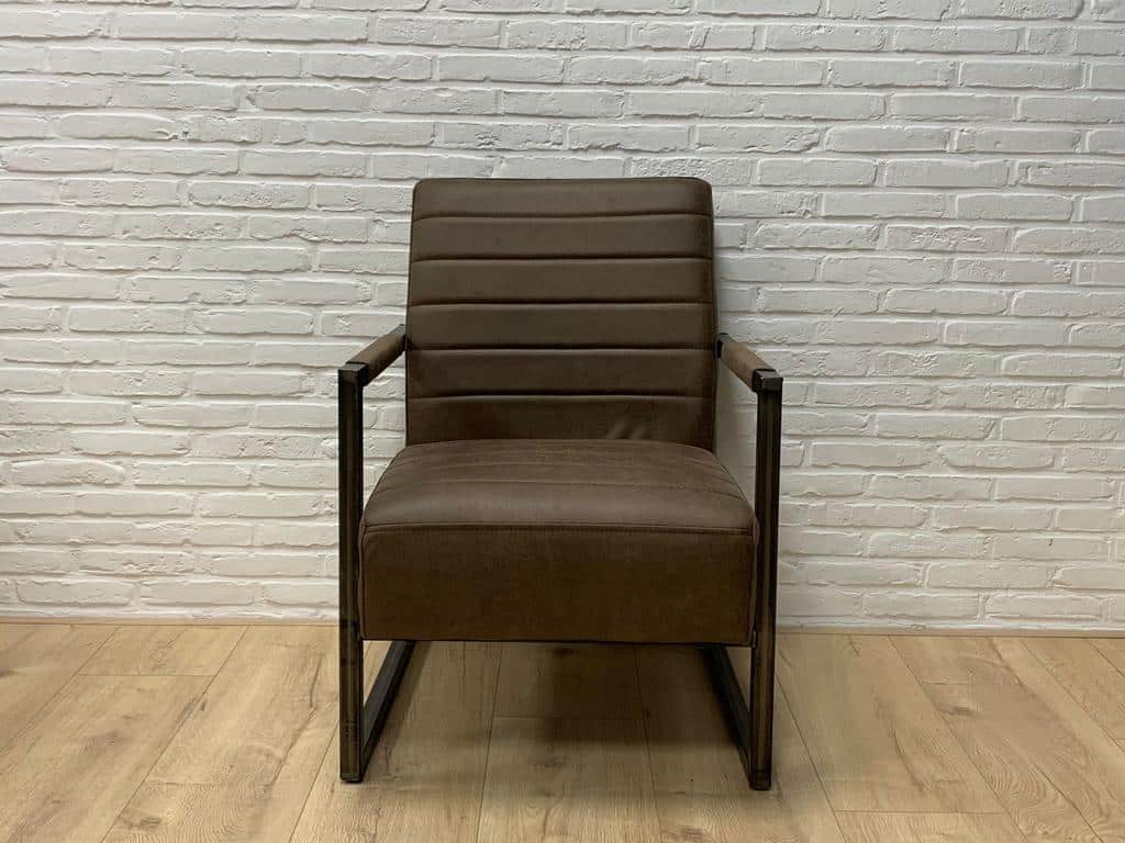 Loods XL Fauteuil Ralf microvezel bruin