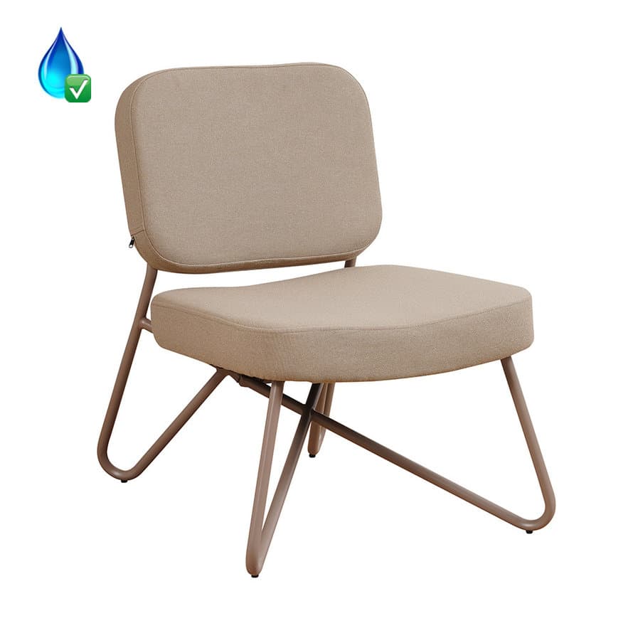 Loods XL Fauteuil Viggo taupe gerecycled polyester