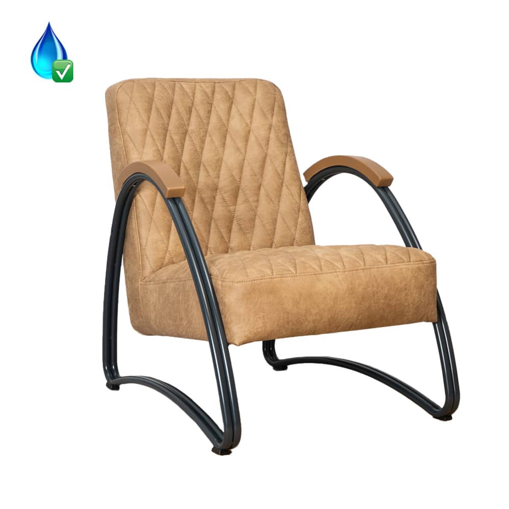 Loods XL Fauteuil Ivy beige eco-leer