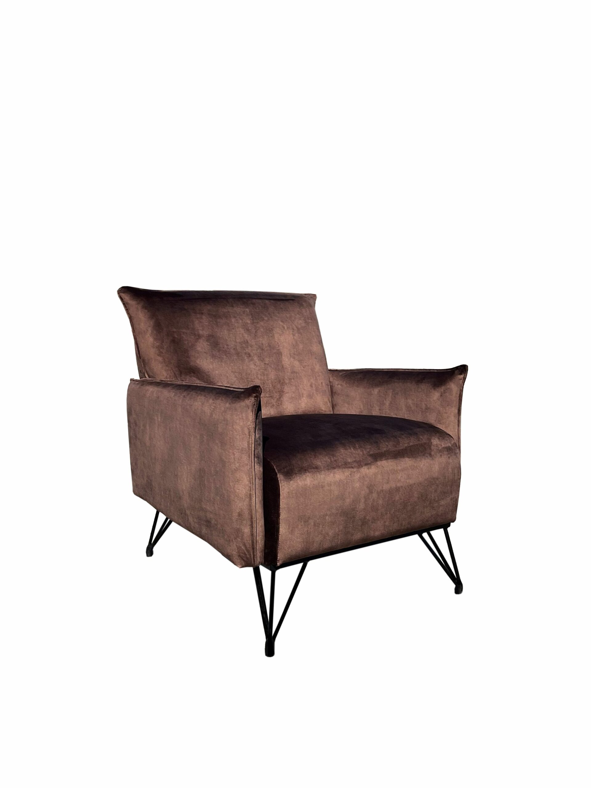 Loods XL Fauteuil Noah velvet bruin