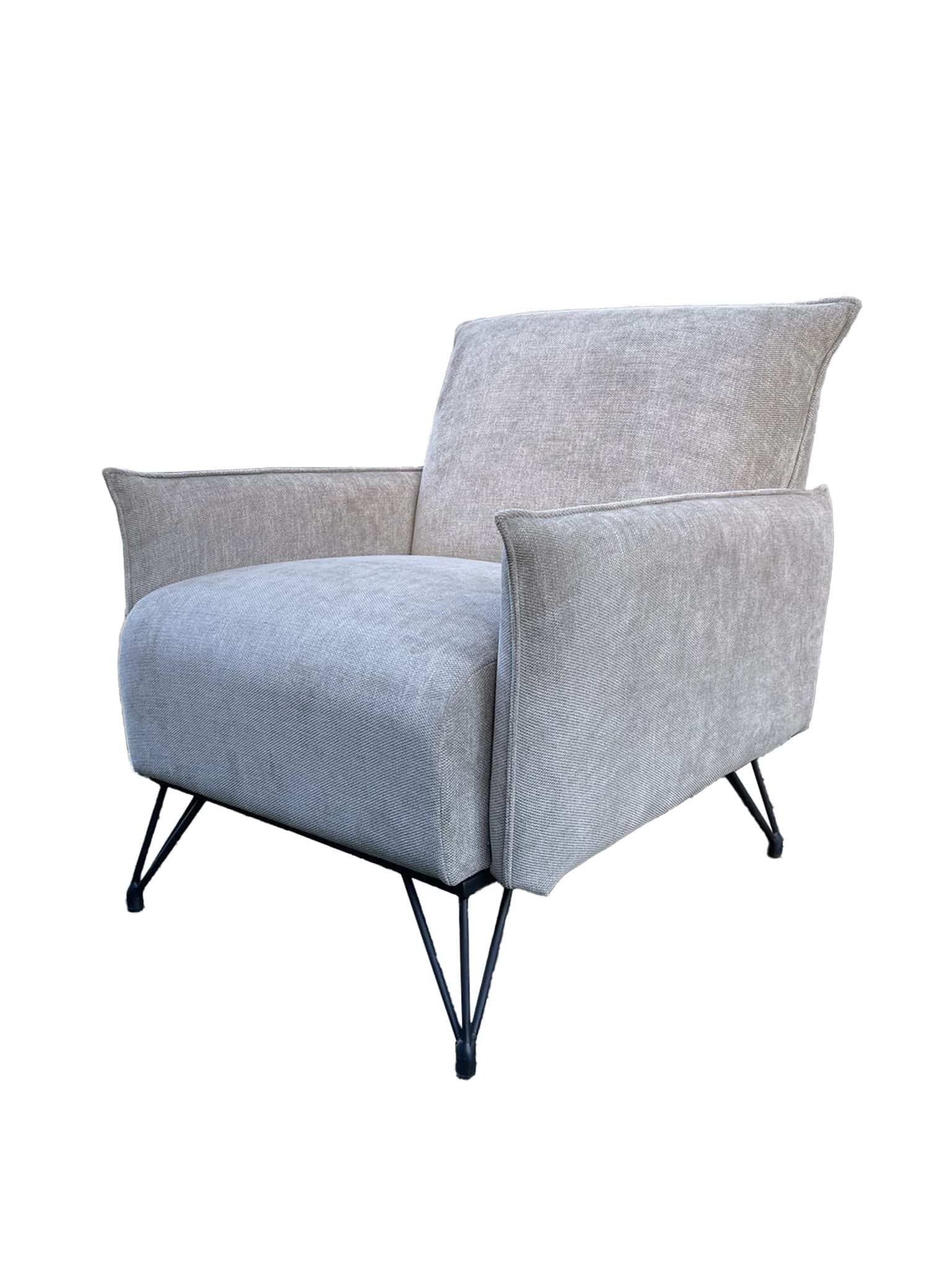 Loods XL Fauteuil Noah stof grijs