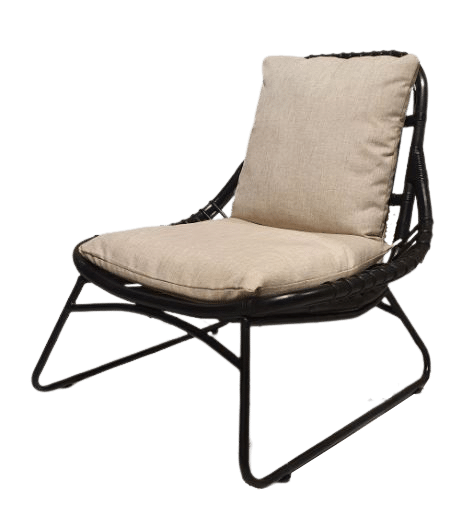 Loods XL Fauteuil Brix rotan zwart