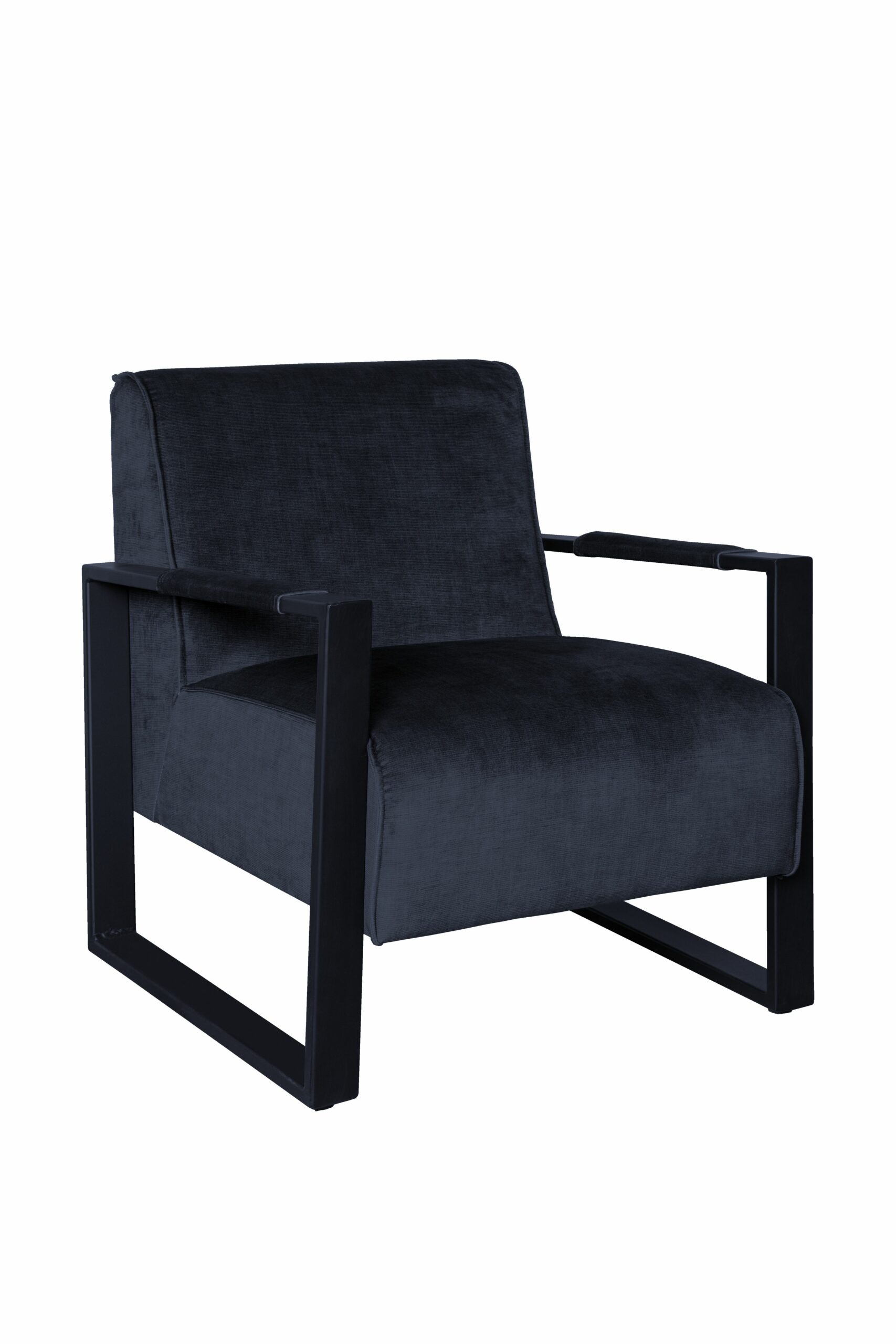 Loods XL Fauteuil Leon velvet blauw