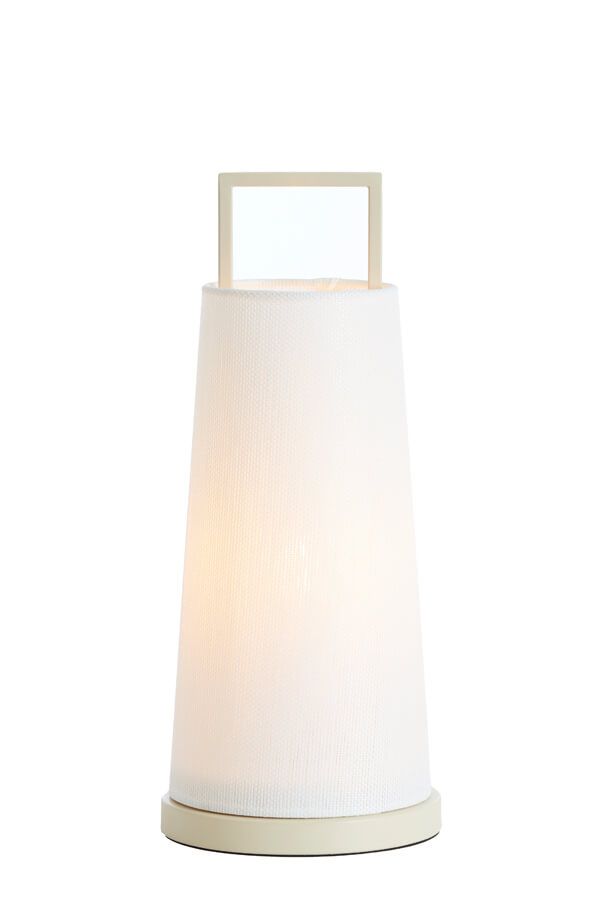 Light & Living Japandi tafellamp Fyon Ø 16cm crème met wit 1887643