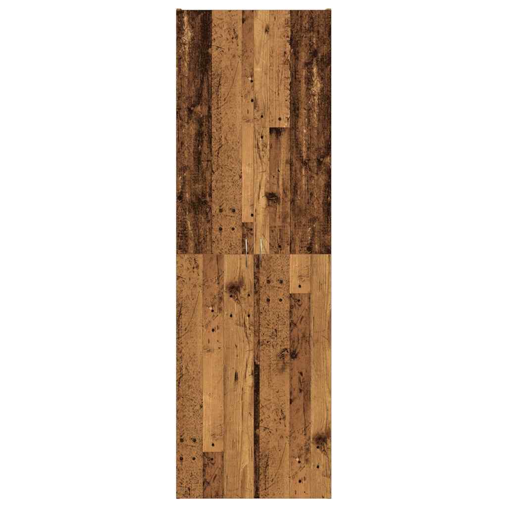 vidaXL Hoge kast 60x32x190 cm bewerkt hout oud houtkleurig