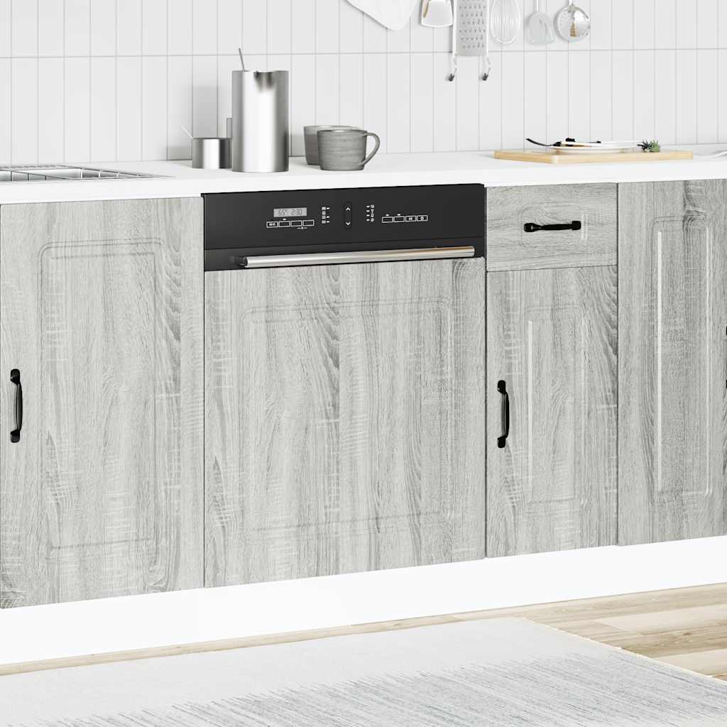 vidaXL Vaatwaspaneel Kalmar 60x1,5x67 cm bewerkt hout grijs sonoma