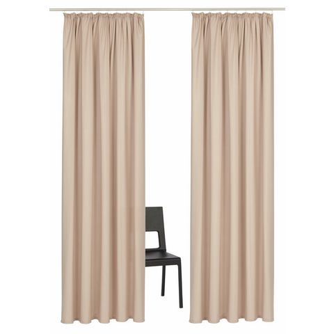 Home affaire Gordijn Parry 2-pack, ondoorzichtig, monochroom, basic, effen, bestseller (2 stuks)