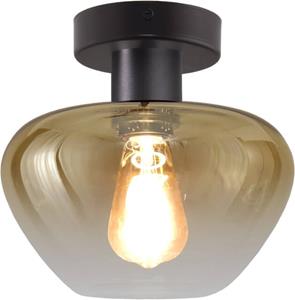 Masterlight Plafondlamp Genua zwart met goud glas Ø 24cm 5970-05-05-24