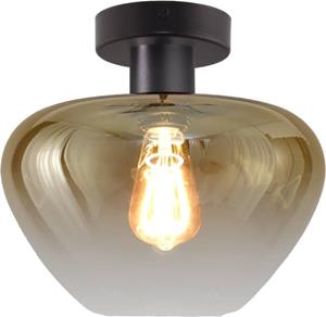 Masterlight Plafondlamp Genua zwart met goud glas Ø 29cm 5970-05-05-29