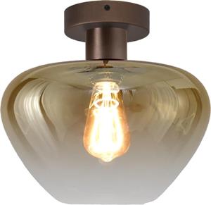 Masterlight Plafondlamp Genua bruin met goud glas Ø 29cm 5970-15-15-29