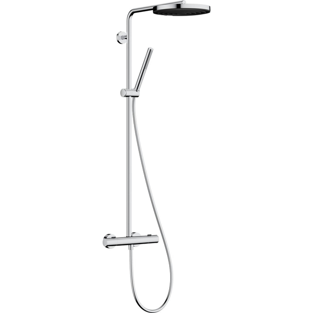 Hansgrohe Pulsify S Puro Thermostatische Regendoucheset - 26cm - ronde hoofddouche - staafhanddouche - chroom 24222000