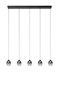 Lucide LED Pendelleuchte Tamino in Rauchglas und Schwarz 5x 5,6W 2500lm