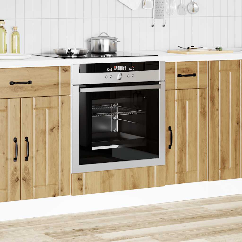 vidaXL Ovenkast Lucca bewerkt hout artisanaal eikenkleur