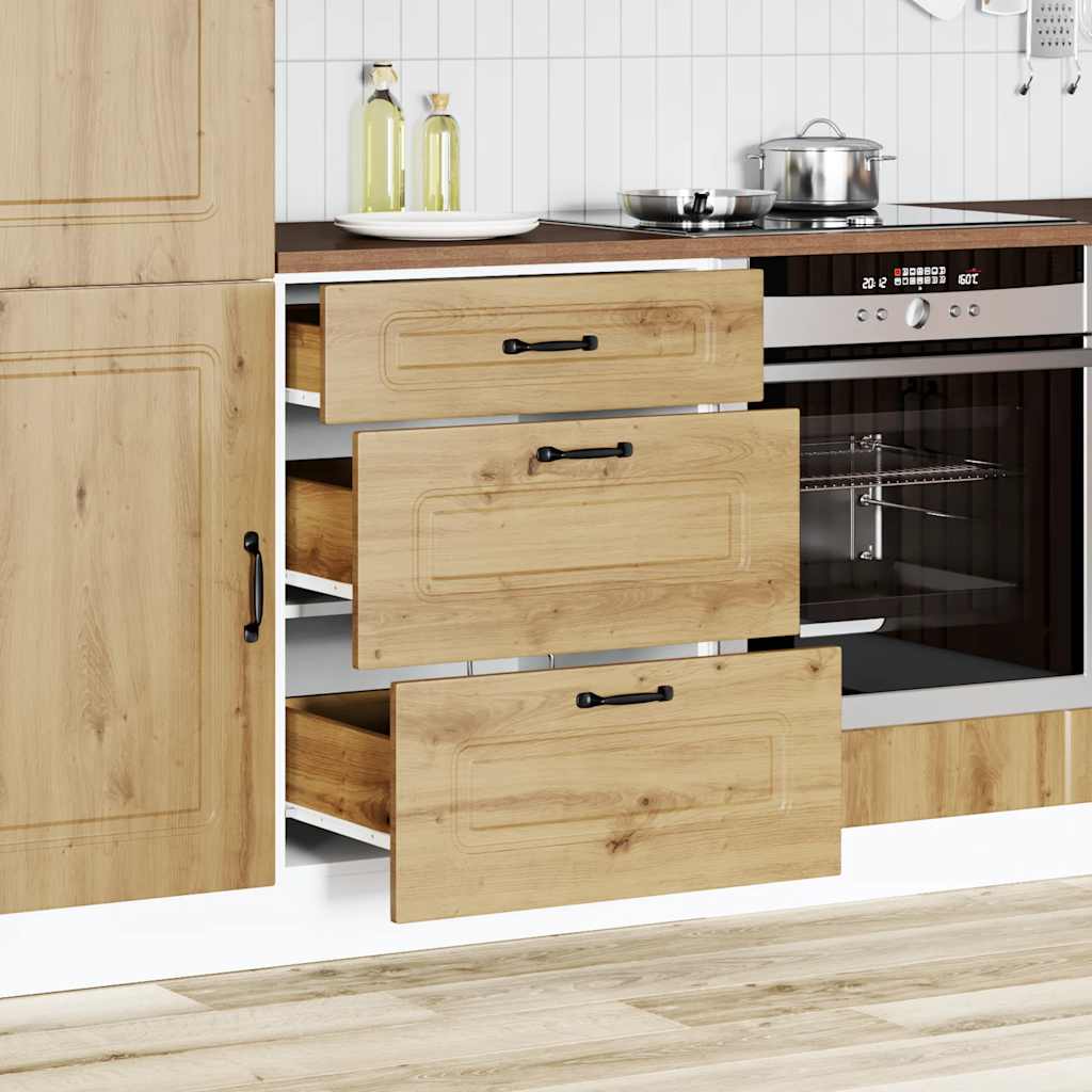 vidaXL Keuken onderkast Kalmar bewerkt hout artisanaal eikenkleur