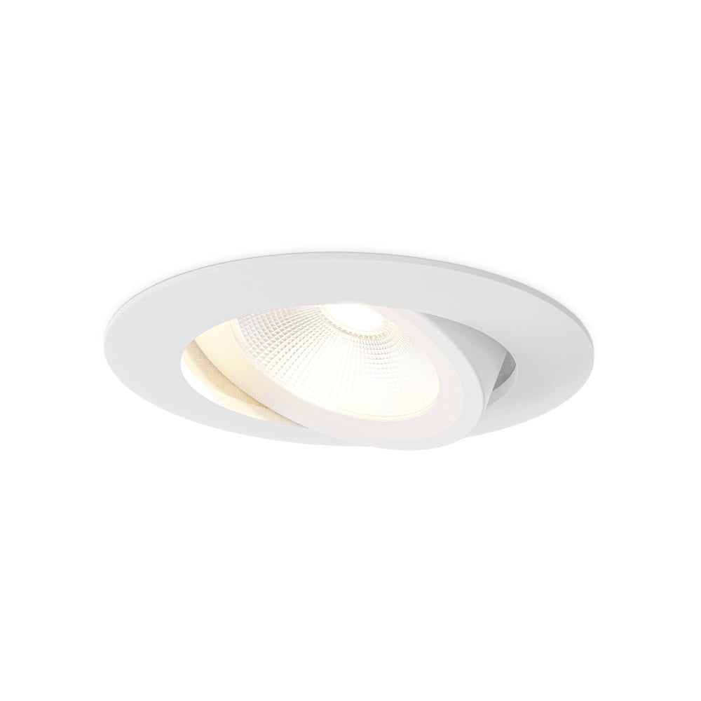 HOFTRONIC™ Lugo LED Inbouwspot - Wit - Dimbaar - 5 Watt 450 Lumen - 2700K Warm Wit Licht - Kantelbaar - IP65 - Voor Binnen & Buiten