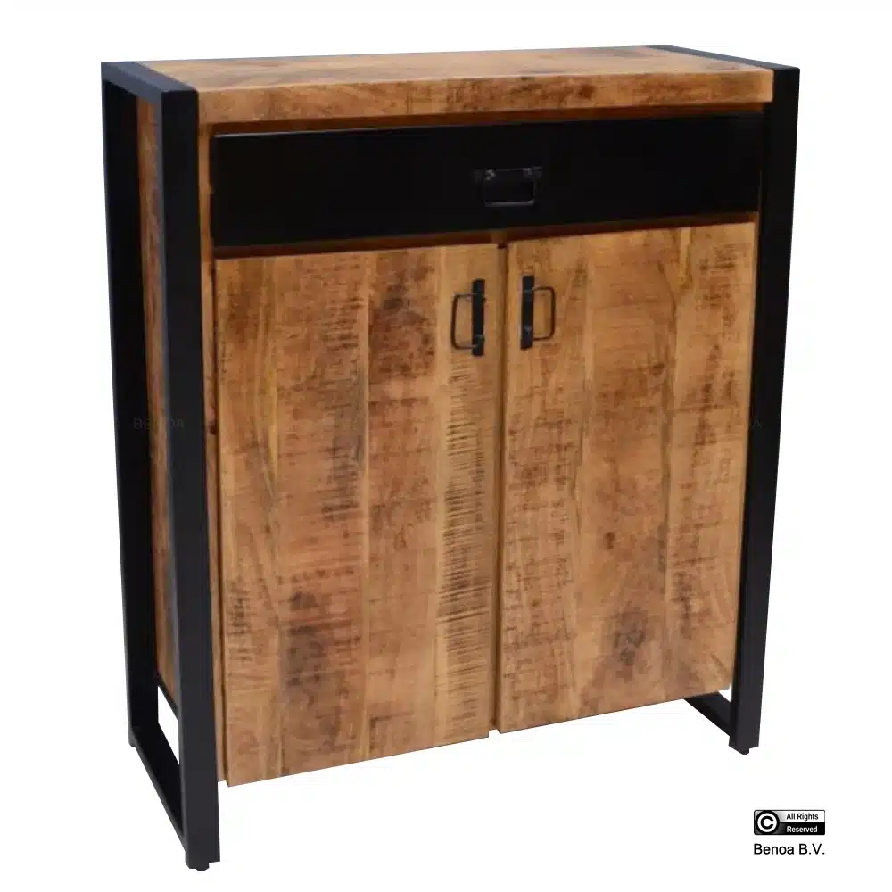 Loods XL Kast /dressoir Lindsey met lade en deuren mangohout