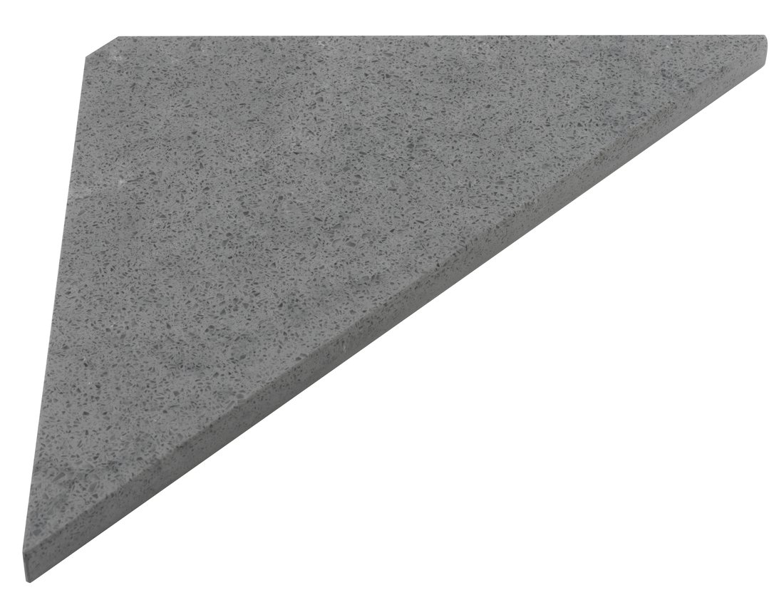 Sapho Abeline hoekplanchet 20x20cm solid surface grijs beton