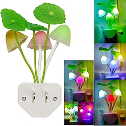 Light in the box led sensor nachtlampje plug-in paddestoel nachtlampjes kleur veranderende lamp paddestoel decor, ausaye mini schattige nachtlampjes voor kinderen volwassenen slaapkamer toilet badkamer trap keuken hal