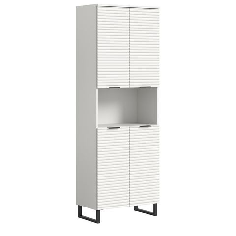 Welltime Hoge kast Litica, hoogte 193 cm, 4 deuren, 2 legplanken, 1 open vak