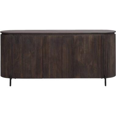 Leen Bakker Dressoir Vito - donkerbruin - 56x180x40 cm