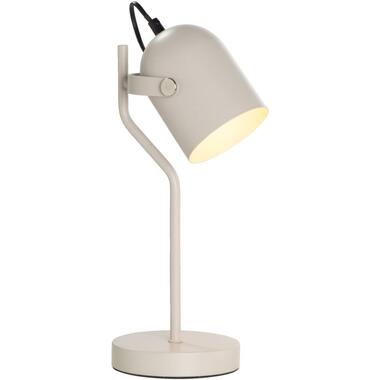 Leen Bakker Bureaulamp Senn - beige metaal - 39xØ17,5 cm